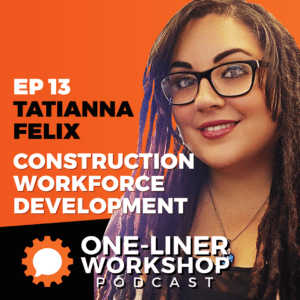 a photo of Tatianna Felix talking about construction workforce development